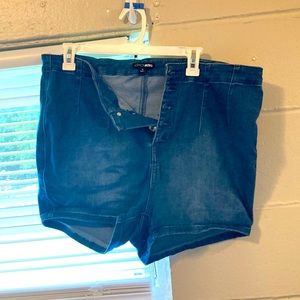 Medium blue wash shorts